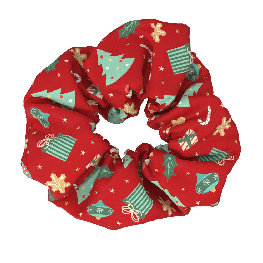 Wholesale Christmas Large Intestine Fabric Hair Ties